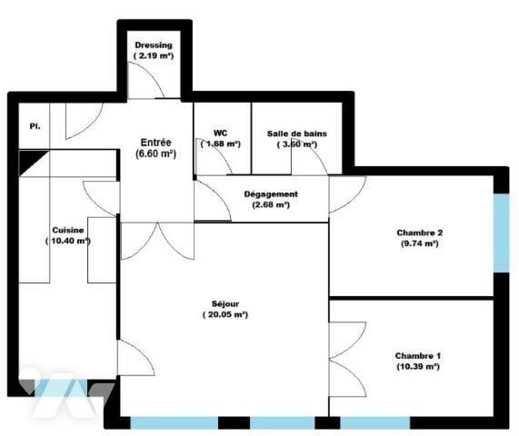 Appartement T3 à rénover 