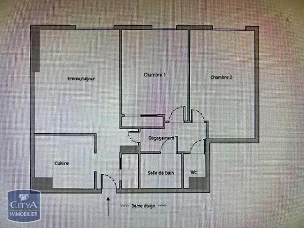 Appartement à vendre 3 pièces 53.46m²