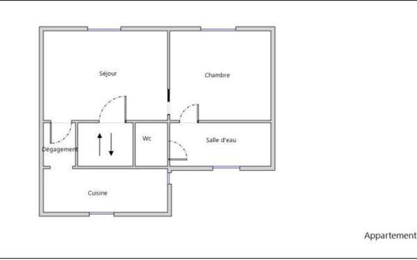 Appartement à vendre    2 pièces • 38,48 m2 Paris 18