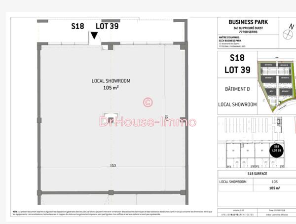 Commerce à louer 1 pièce de 105 m²