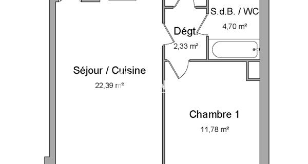 Location Appartement 3 pièces 58.07 m² - Toulouse 31200