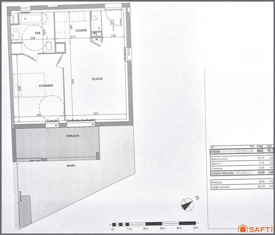 T2 avec jardin – Résidence 2017 –  Saint-Priest (69800)