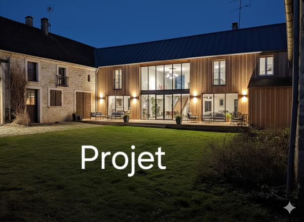 Milly-la-Forêt (91490) Ensemble immobilier – 2 maisons + dépendances – cour, jardin et puits – fort potentiel