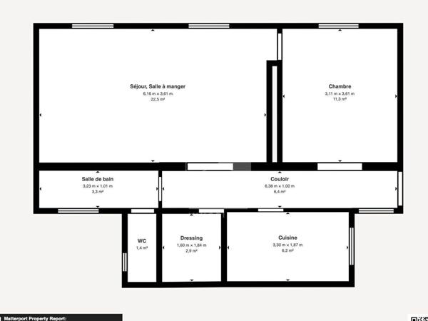 Appartement 3 pièces 55 m2