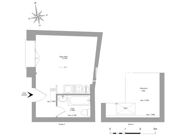 Location Studio meublé 21.36 m² - 12 RUE DU QUAI Lille 59000