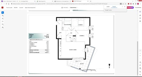 appartement à vendre 3 pièces ANTIBES (06)