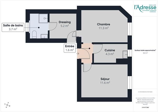 Appartement Ivry Sur Seine 2 pièce(s) 38,33m²