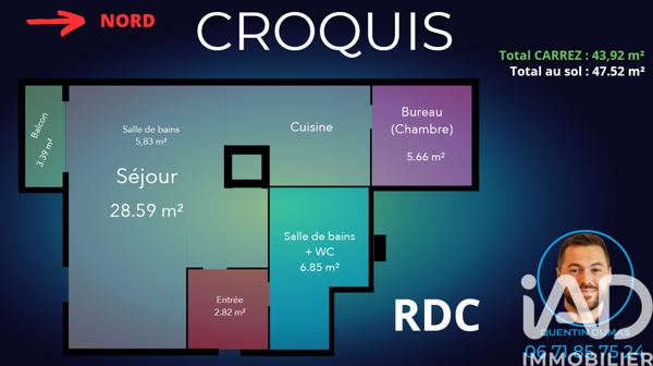 Studio à vendre 44 m² Biarritz