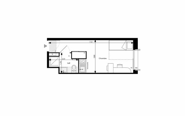 Appartement à vendre    1 pièce • 19,41 m2 Le Mans