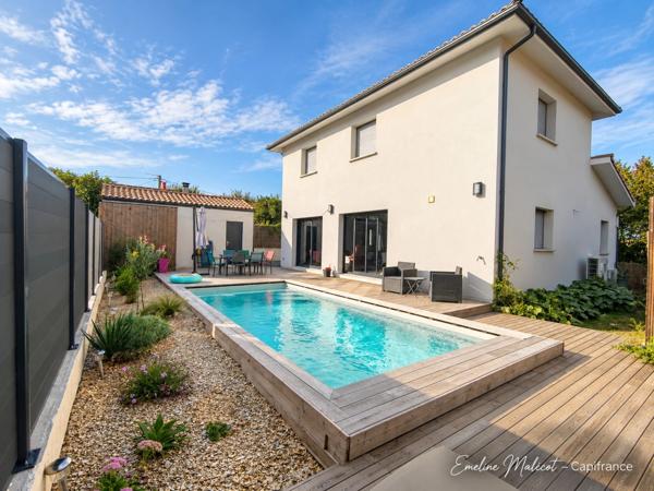 CENON – Maison 2022 DPE A/A – 127 m² – 4 chambres + bureau – Piscine – Garage