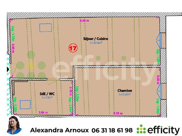 Appartement 2 pièces - 54 m²