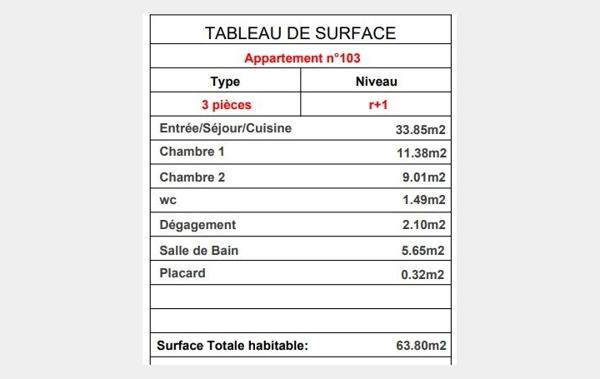 Vente Appartement P3 3P 63m2 sud - cave et parking neuf Malakoff   