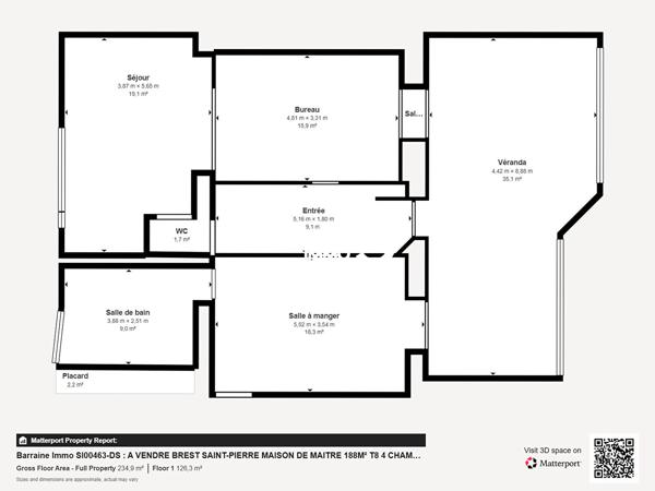 Vente maison à Brest, 8 pièces 188.2m²