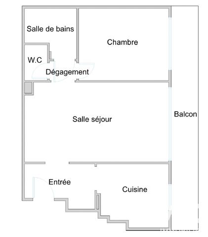 Appartement à vendre 2 pièces 42 m² Paris 20