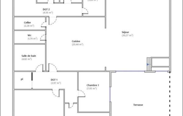 Appartement rez-de-chaussée Villepinte F4