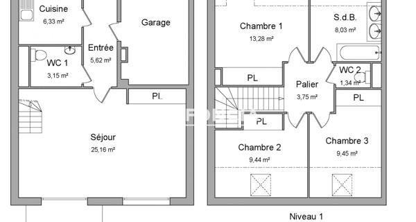 Location Maison 4 pièces 85.55 m² - Grand-couronne 76530