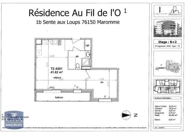 Appartement à louer 2 pièces 41.96m²