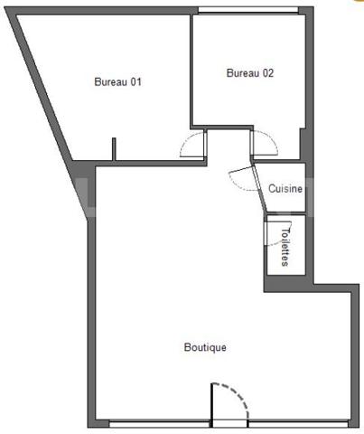Commerce 59 m² Gare RER-E à 100m Grande vitrine, parking. vendu libre