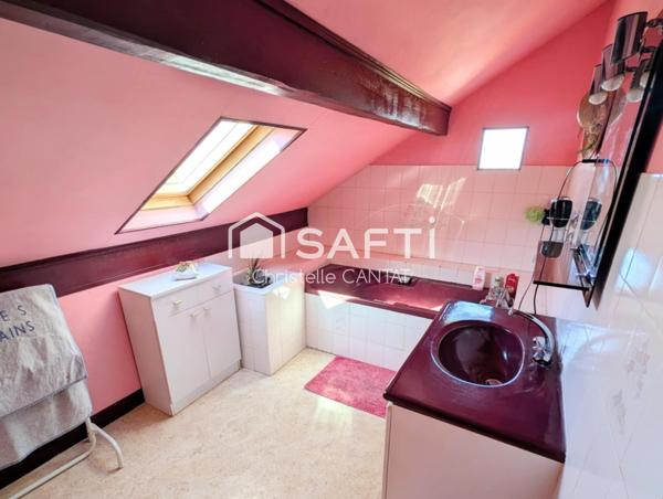 Maison 87m², 3 chambres, garage, terrain.