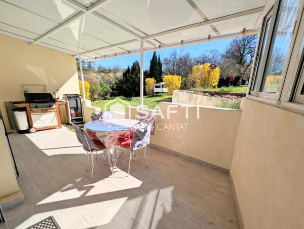 Maison 87m², 3 chambres, garage, terrain.