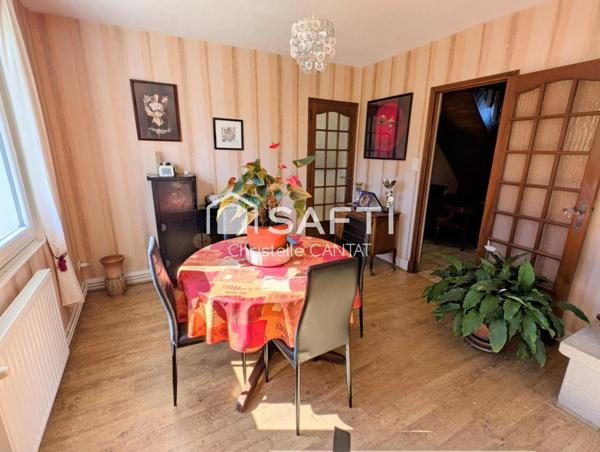 Maison 87m², 3 chambres, garage, terrain.