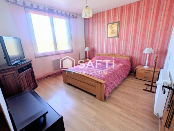 Maison 87m², 3 chambres, garage, terrain.