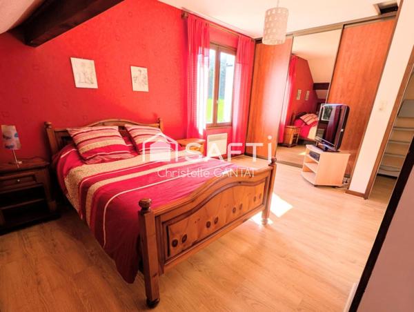 Maison 87m², 3 chambres, garage, terrain.