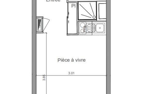 Appartement à vendre    1 pièce • 19,71 m2 Saint-Jean-de-la-Ruelle