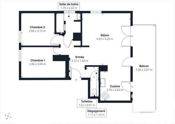 Appartement à vendre 3 pièces 61 m² Nantes