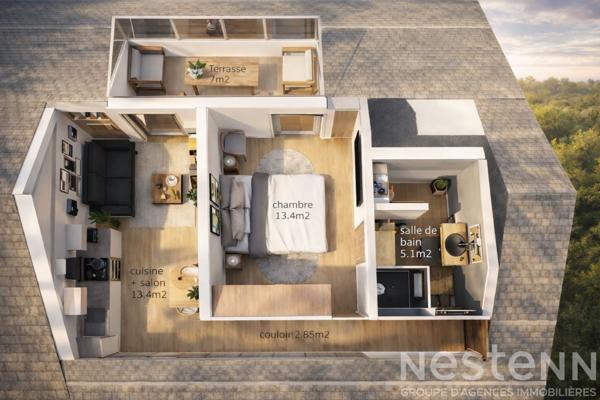 Appartement sans travaux avec loggia Vue Mer et une chambre - Saint Pierre Quiberon