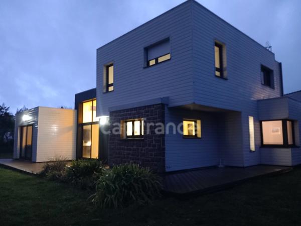 Maison contemporaine à Ossature bois TREGASTEL (22)