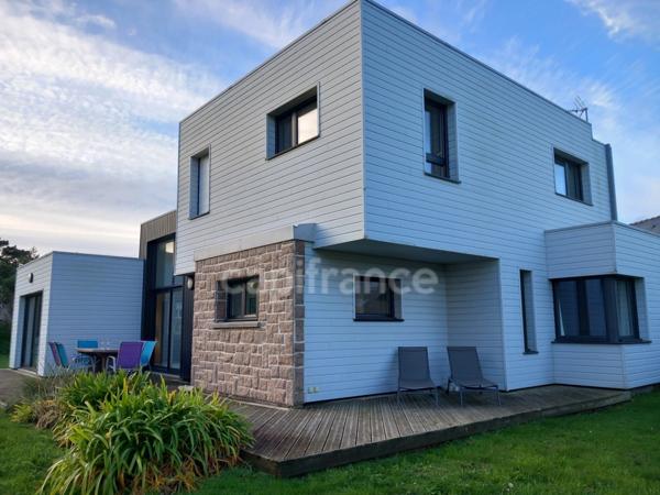 Maison contemporaine à Ossature bois TREGASTEL (22)