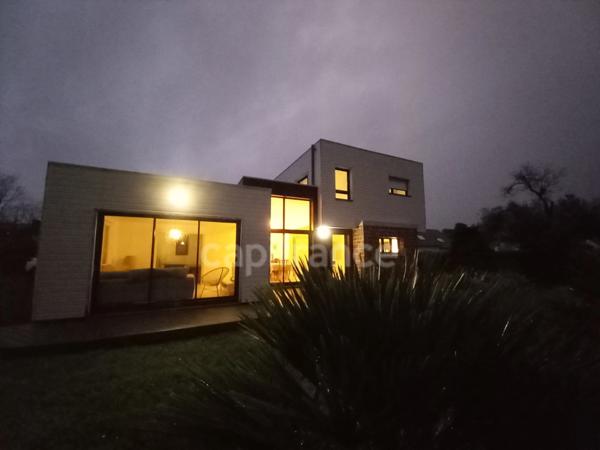 Maison contemporaine à Ossature bois TREGASTEL (22)
