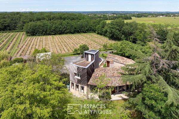 Maison d’architecte aux courbes audacieuses en plein coeur des vignes