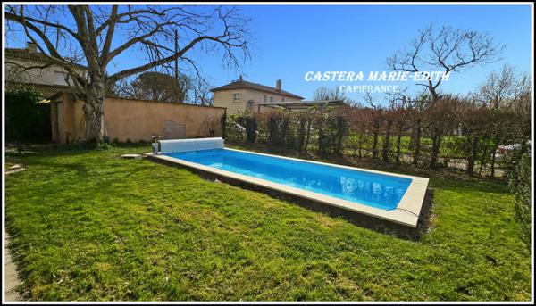 Maison PLAIN-PIED 110,23 M² - 6 pièces - 3 chambres + Mezzanine -Garage - Piscine neuve - PARCELLE 949 M² SEGOUFIELLE (32)