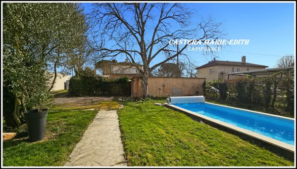 Maison PLAIN-PIED 110,23 M² - 6 pièces - 3 chambres + Mezzanine -Garage - Piscine neuve - PARCELLE 949 M² SEGOUFIELLE (32)