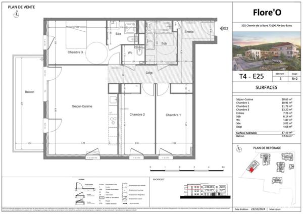 Appartement à vendre 4 pièces 87 m² Aix-les-Bains