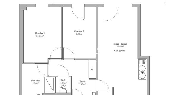 Location Appartement 3 pièces 55.9 m² - Bagneux 92220