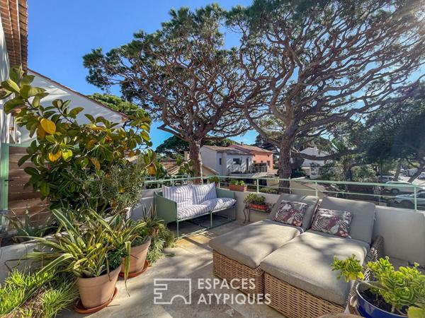 Ensemble immobilier à la Capte avec terrasses, garage et plage à 100 m