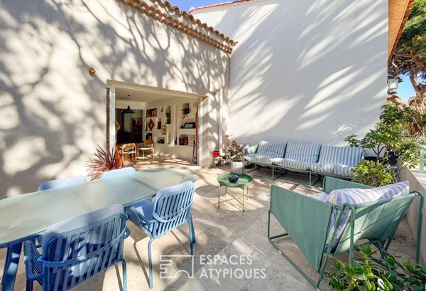 Ensemble immobilier à la Capte avec terrasses, garage et plage à 100 m