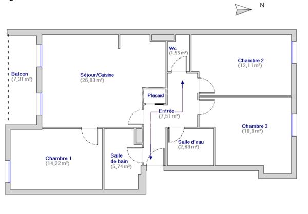 Aubervilliers (93300) APPARTEMENT FAMILIAL CONFORTABLE