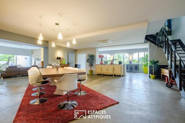 Loft hors normes avec piscine intérieure et appartement autonome