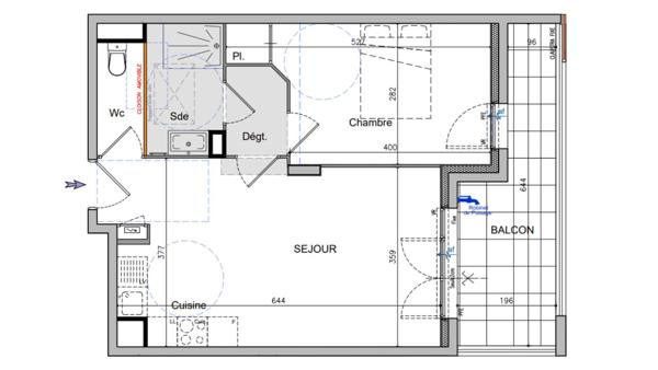 Appartement à vendre 2 pièces 44 m² Antibes