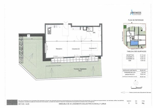 Appartement à vendre    3 pièces • 60,40 m2 Chevilly-Larue