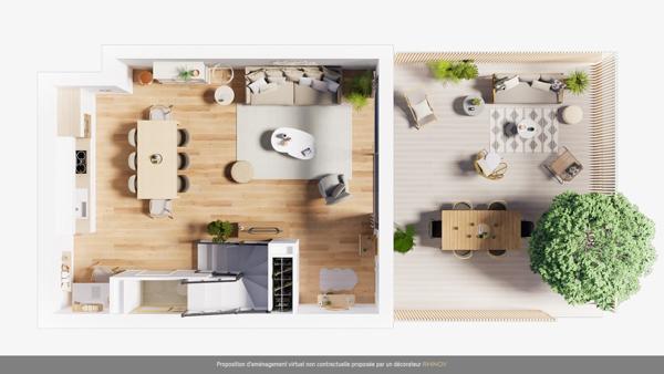 Maison de ville mitoyenne - 112m² - LA PALMYRE