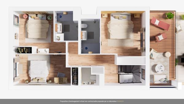 Maison de ville mitoyenne - 112m² - LA PALMYRE