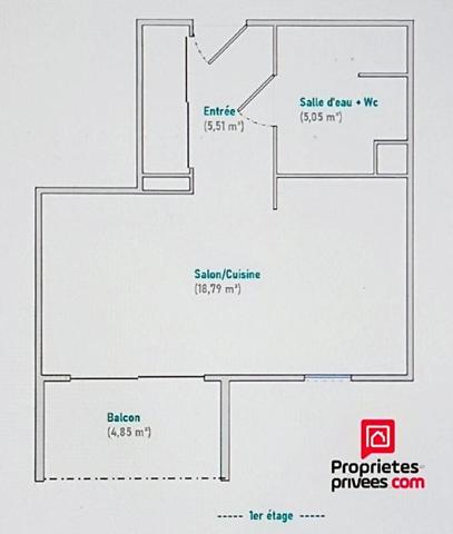 Appartement Francheville 1 pièces 30 m2