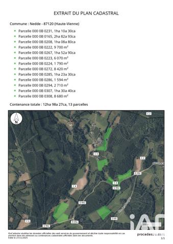 Terrain à vendre 129 827 m² Nedde