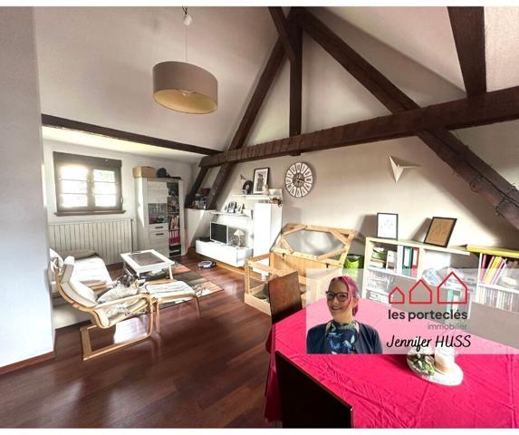 Appartement 3/4 pièces 107m2 en duplex, garage au centre de Saverne