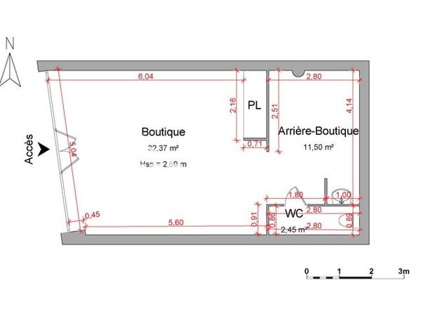 Location Local commercial 1 pièce 46.32 m² - 15-17 AVENUE ROGER COHE Pessac 33600